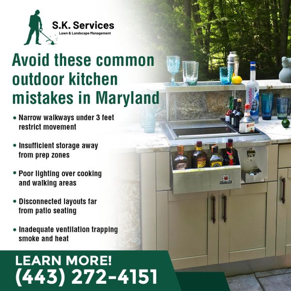 Outdoor kitchen counter featuring stainless steel built-in refrigerator/cooler, liquor bottles, and glassware.